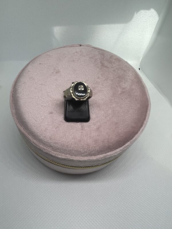 Black Onyx and Diamond Ring